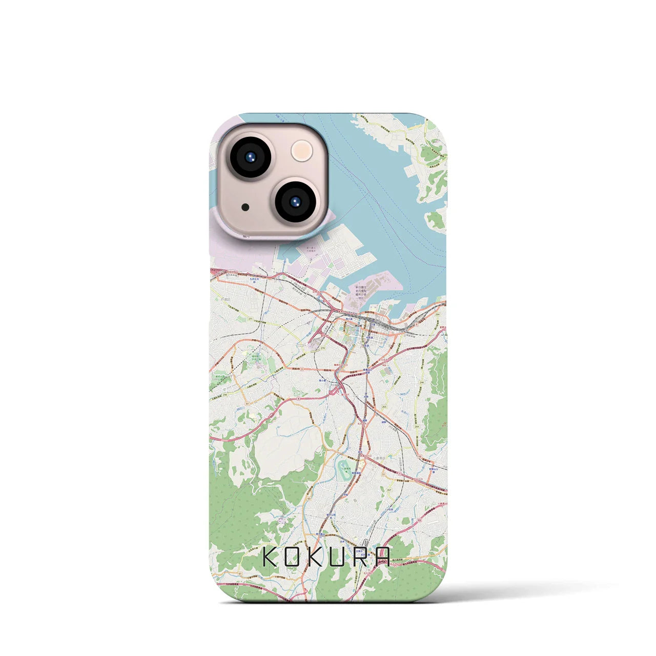【小倉(福岡県)】地図柄iPhoneケース(バックカバータイプ)