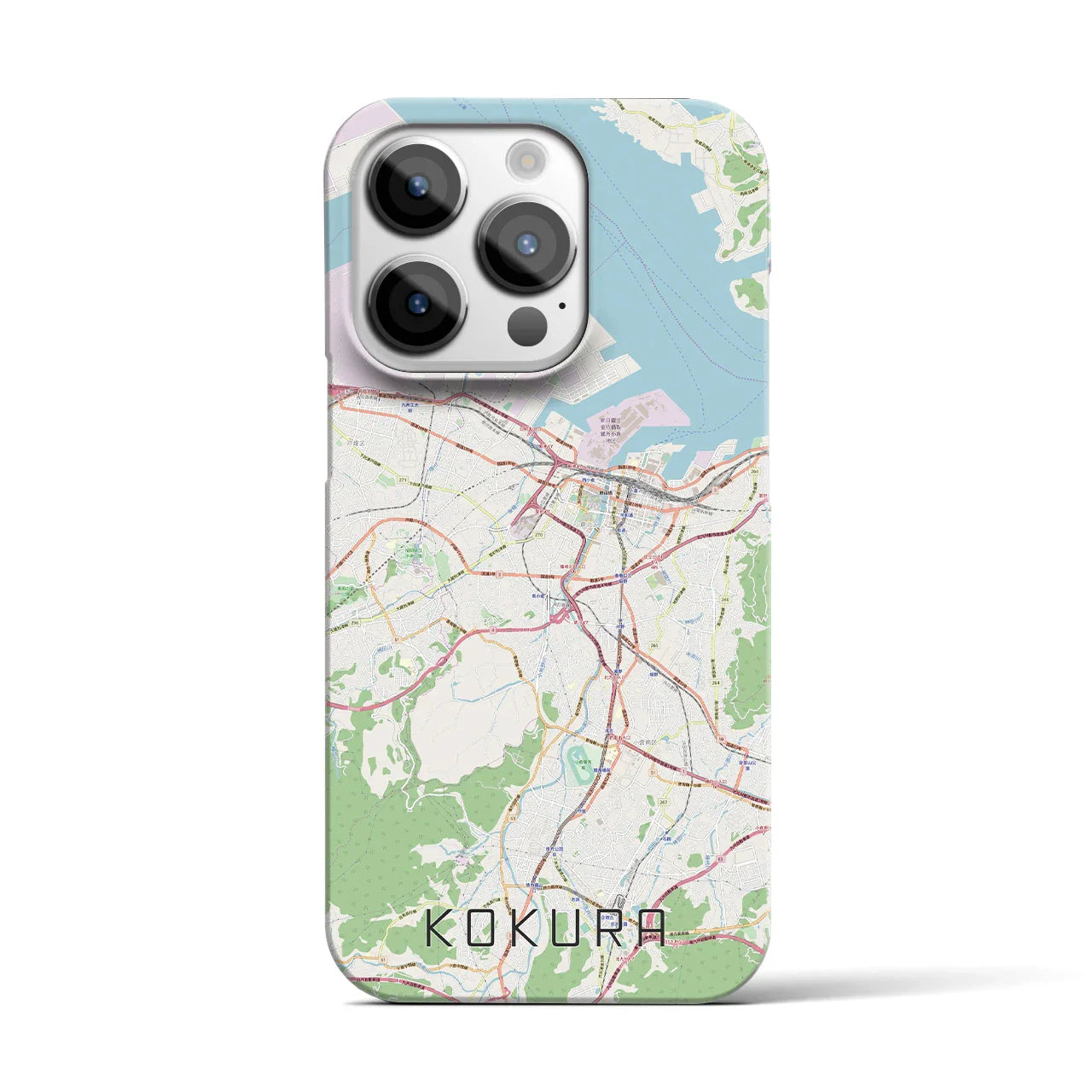 【小倉(福岡県)】地図柄iPhoneケース(バックカバータイプ)