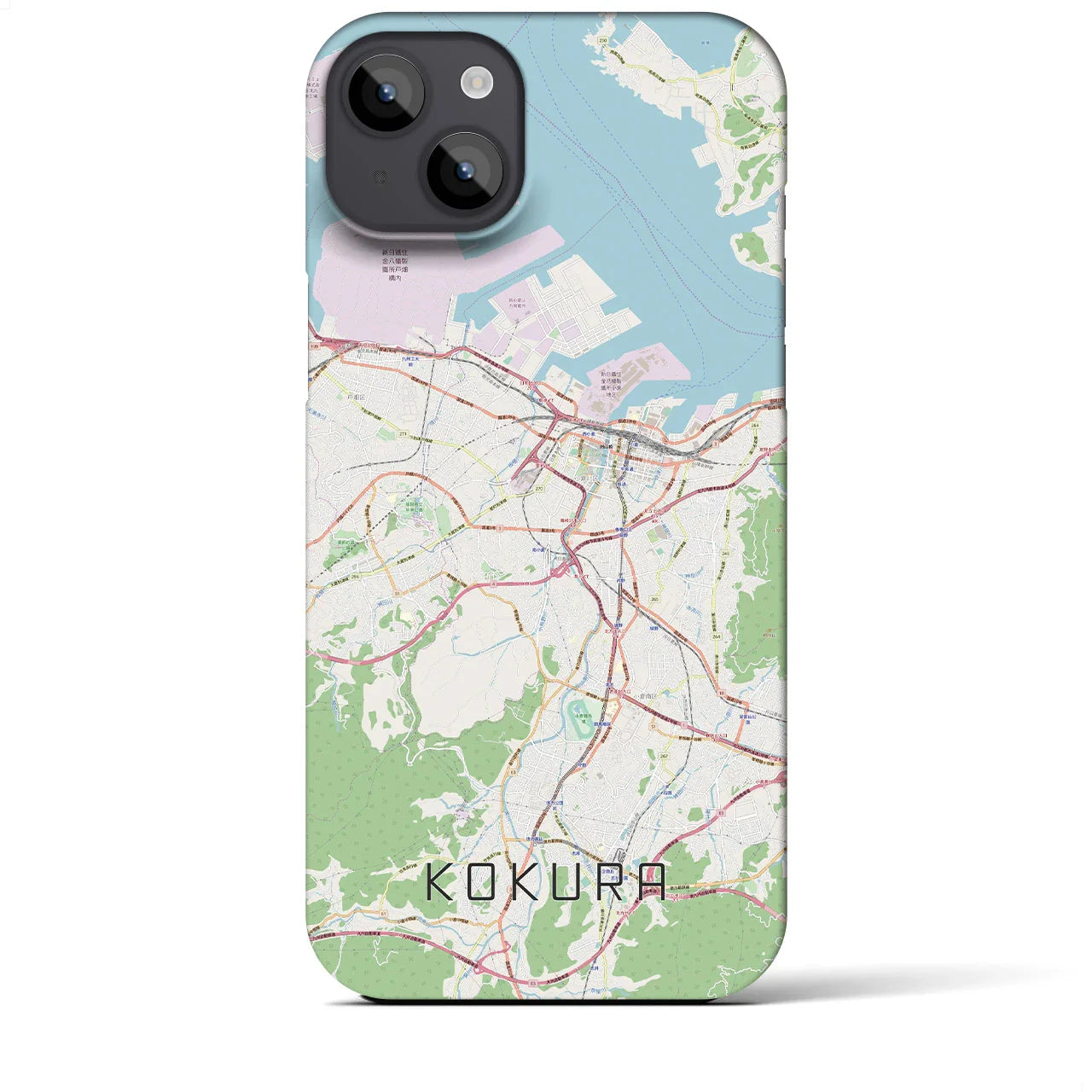 【小倉(福岡県)】地図柄iPhoneケース(バックカバータイプ)