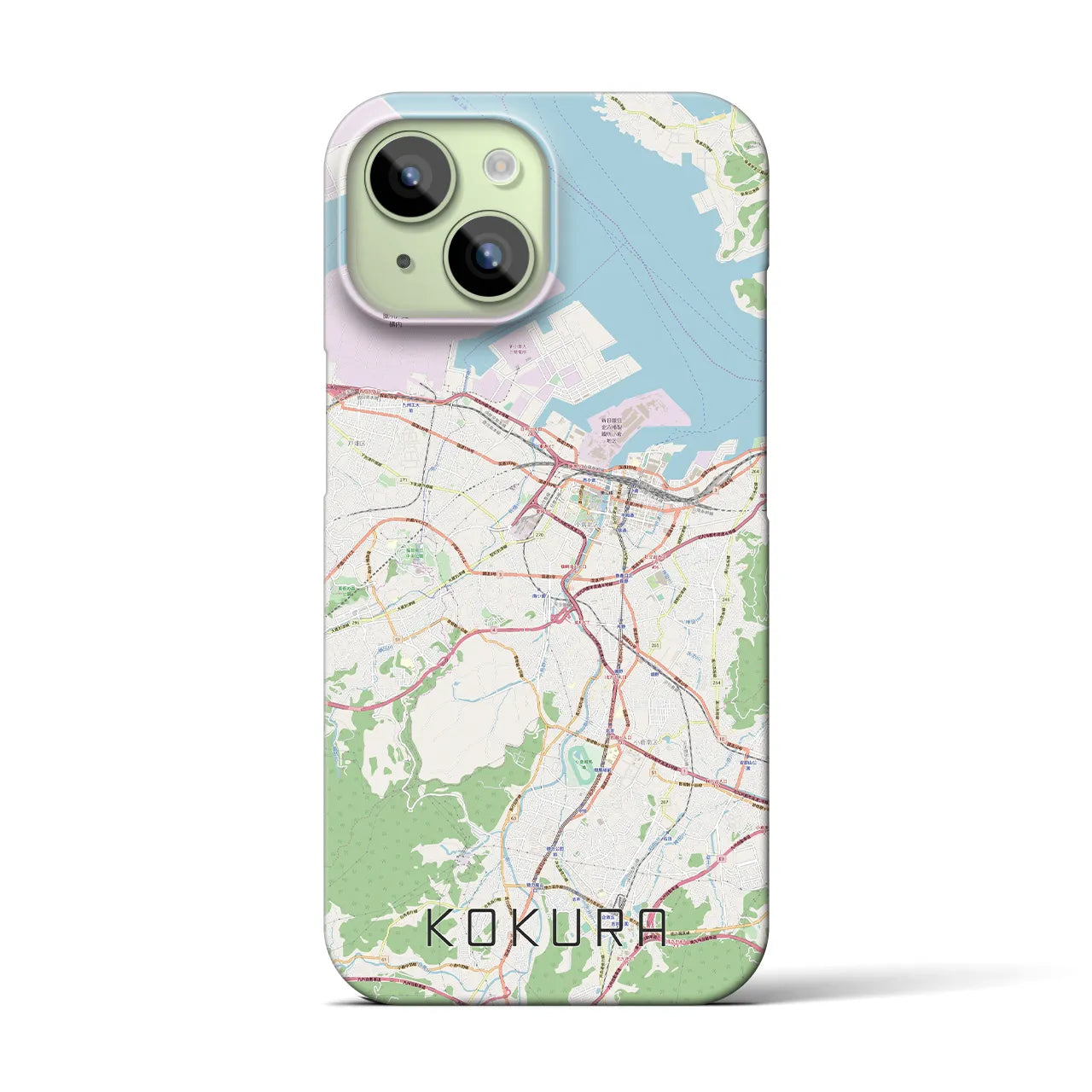 【小倉(福岡県)】地図柄iPhoneケース(バックカバータイプ)
