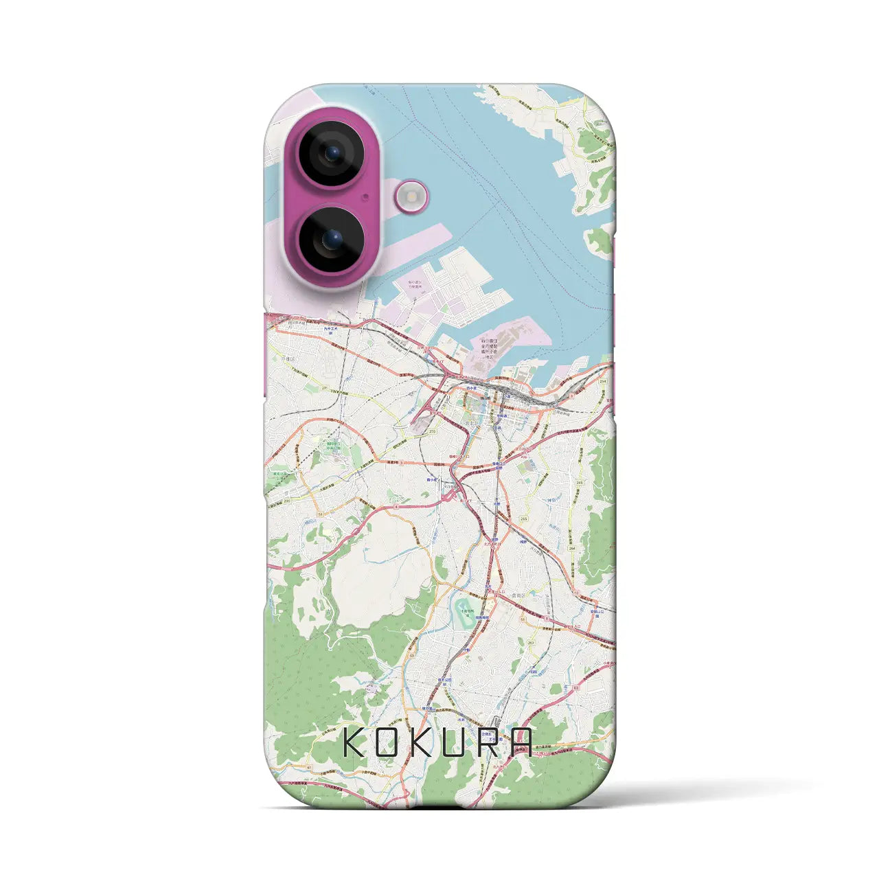 【小倉(福岡県)】地図柄iPhoneケース(バックカバータイプ)