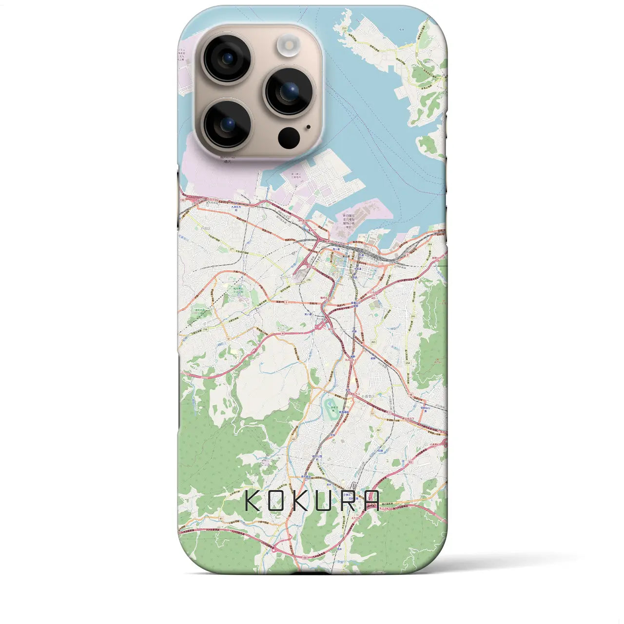 【小倉(福岡県)】地図柄iPhoneケース(バックカバータイプ)