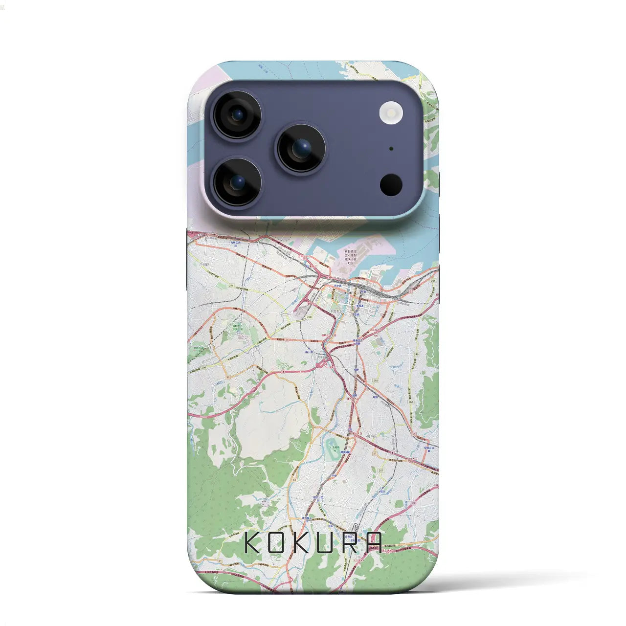 【小倉(福岡県)】地図柄iPhoneケース(バックカバータイプ)