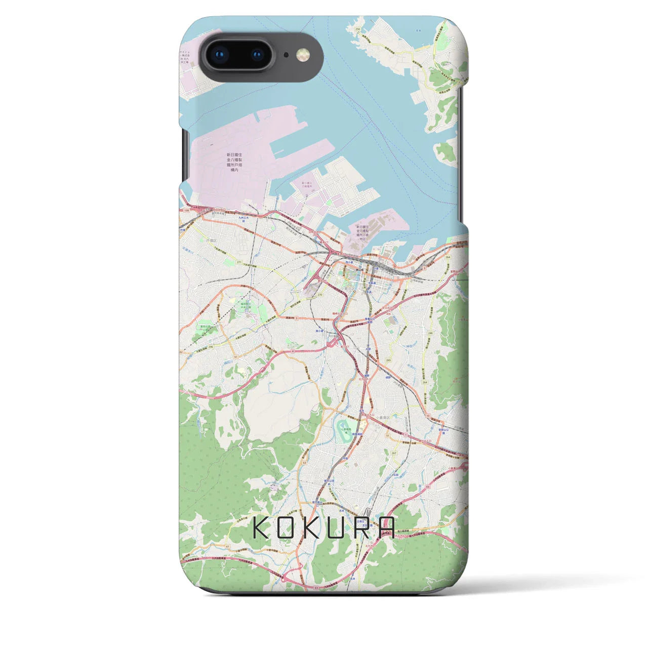 【小倉(福岡県)】地図柄iPhoneケース(バックカバータイプ)