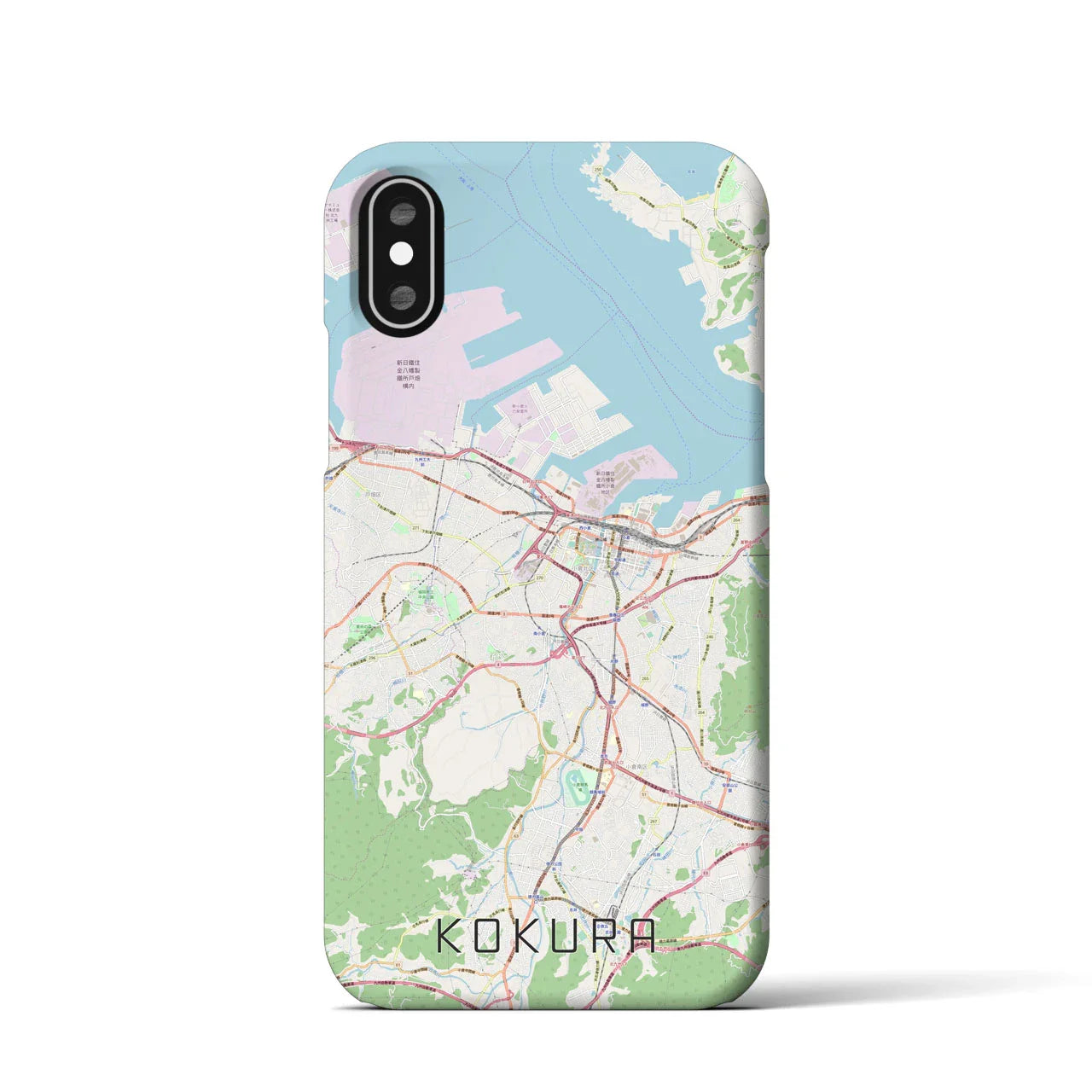 【小倉(福岡県)】地図柄iPhoneケース(バックカバータイプ)
