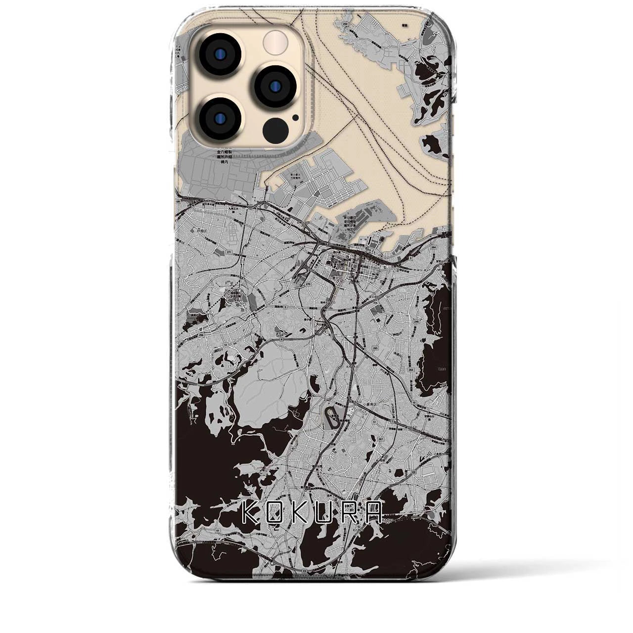 【小倉(福岡県)】地図柄iPhoneケース(クリアタイプ)