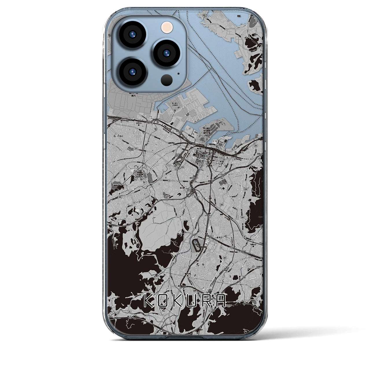 【小倉(福岡県)】地図柄iPhoneケース(クリアタイプ)