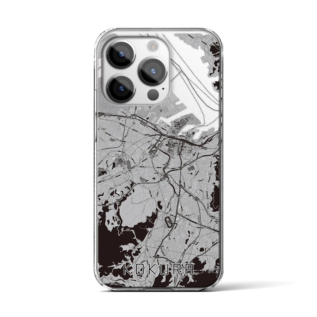 【小倉(福岡県)】地図柄iPhoneケース(クリアタイプ)