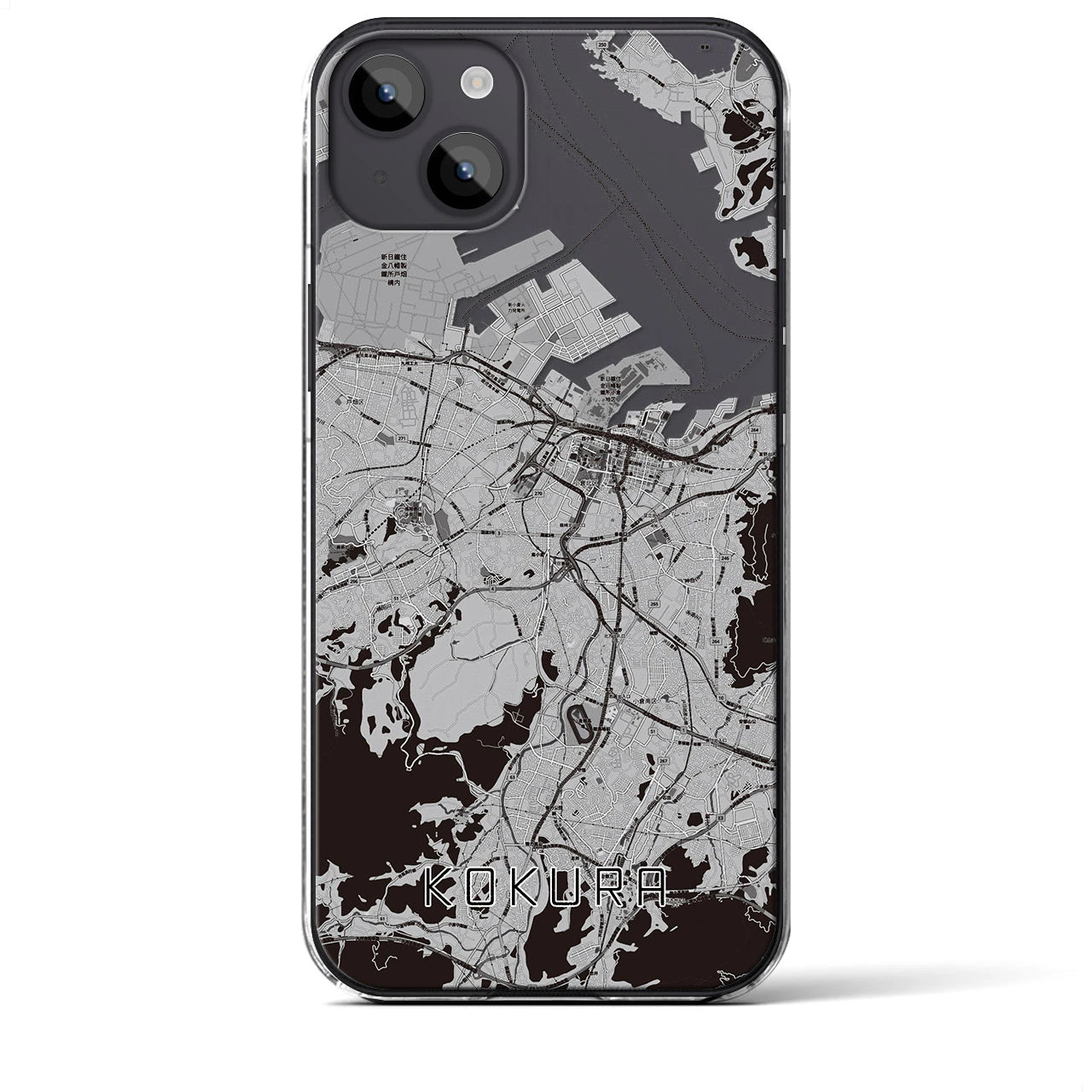 【小倉(福岡県)】地図柄iPhoneケース(クリアタイプ)