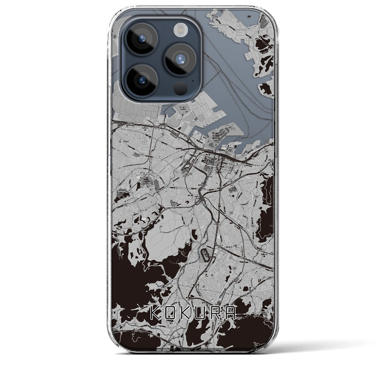 【小倉(福岡県)】地図柄iPhoneケース(クリアタイプ)