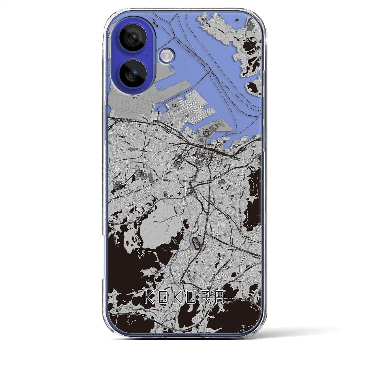 【小倉(福岡県)】地図柄iPhoneケース(クリアタイプ)