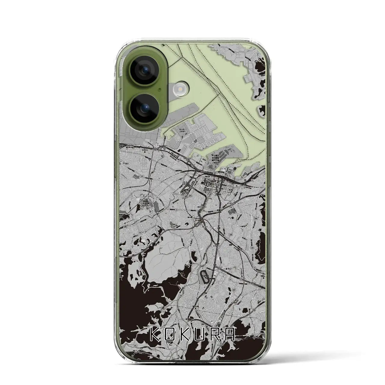 【小倉(福岡県)】地図柄iPhoneケース(クリアタイプ)