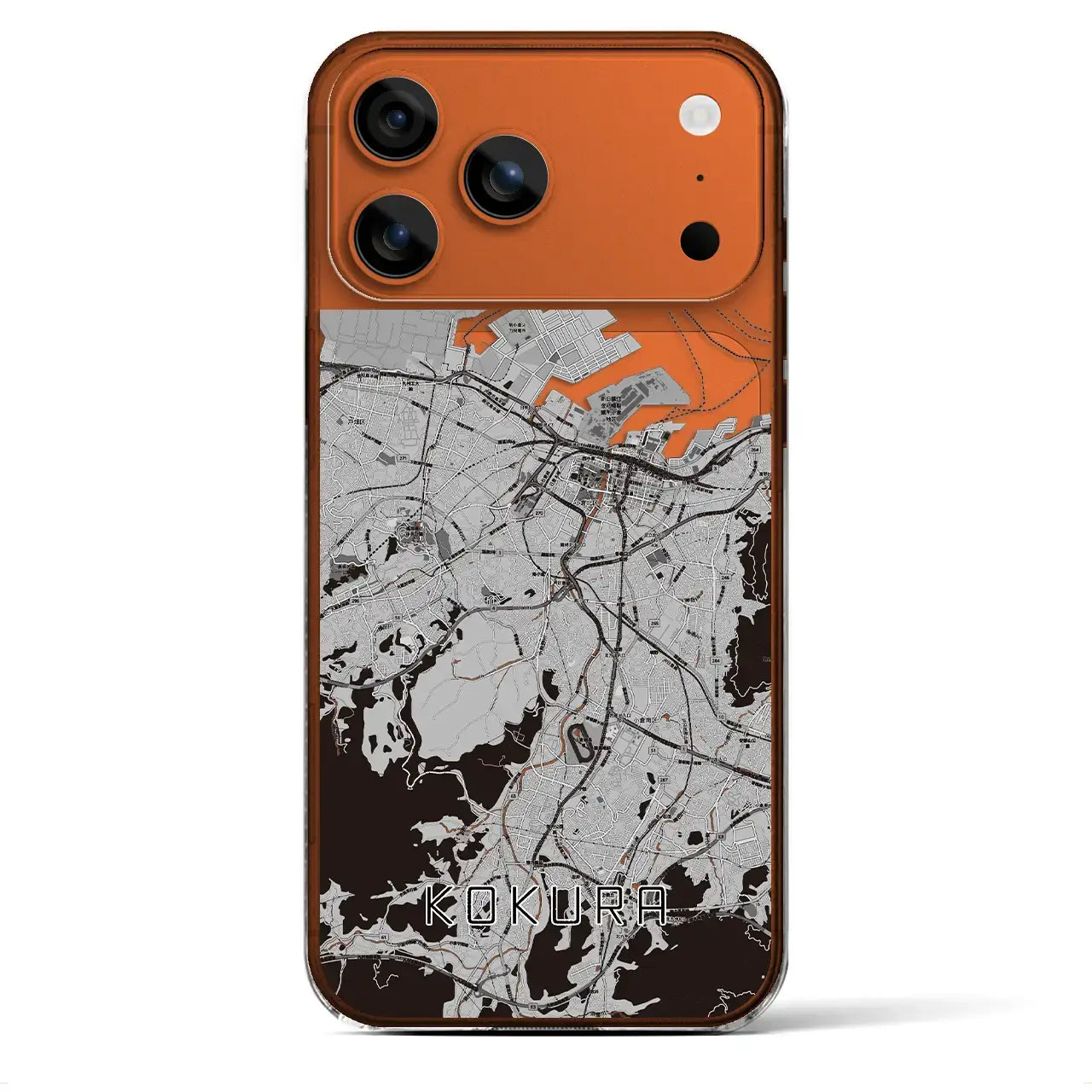 【小倉(福岡県)】地図柄iPhoneケース(クリアタイプ)