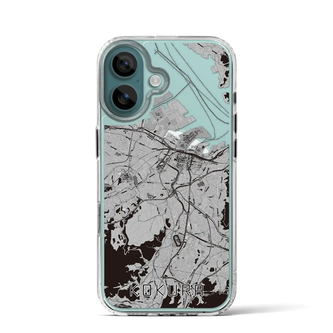 【小倉(福岡県)】地図柄iPhoneケース(MagSafeタイプ)モノトーン・iPhone 16 Pro 用