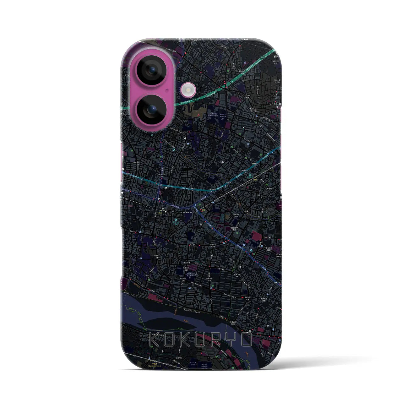 【国領(東京都)】地図柄iPhoneケース(バックカバータイプ)