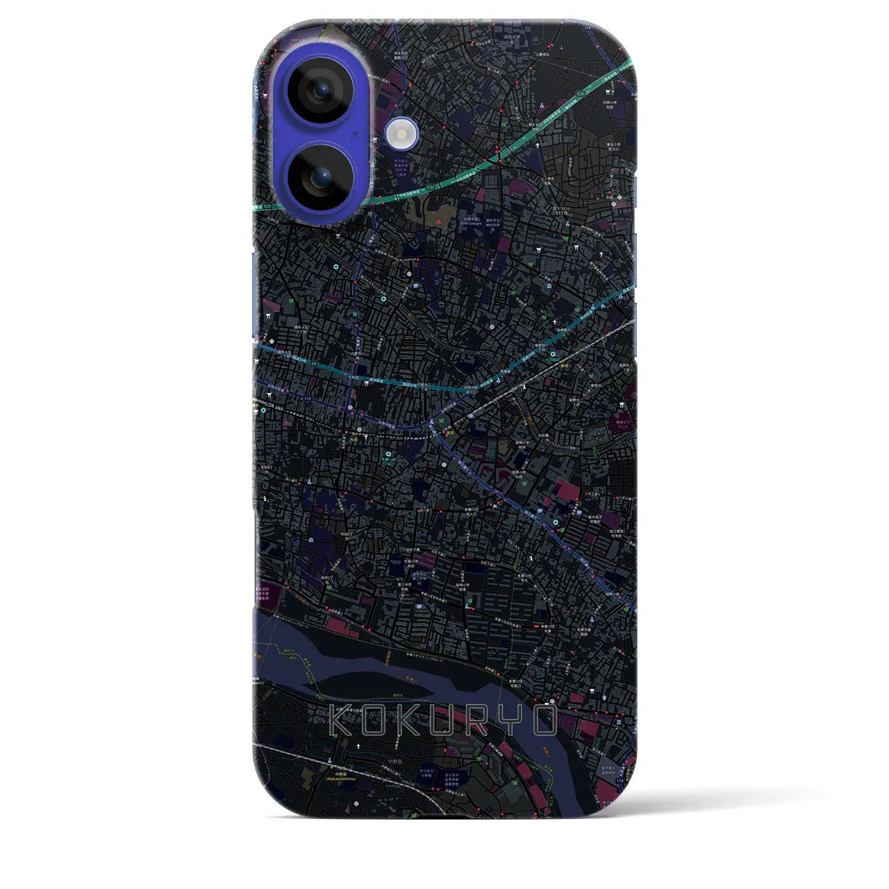 【国領(東京都)】地図柄iPhoneケース(バックカバータイプ)