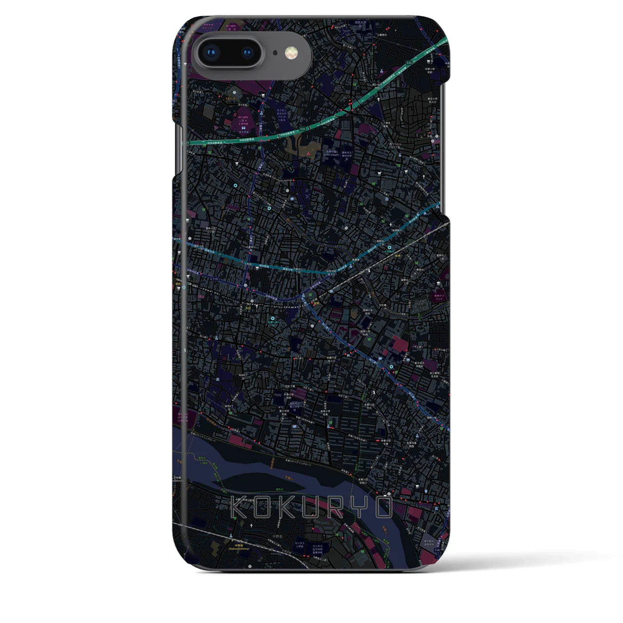 【国領(東京都)】地図柄iPhoneケース(バックカバータイプ)