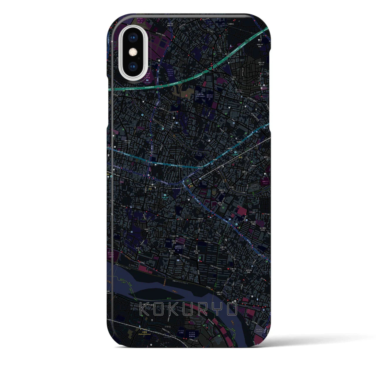 【国領(東京都)】地図柄iPhoneケース(バックカバータイプ)
