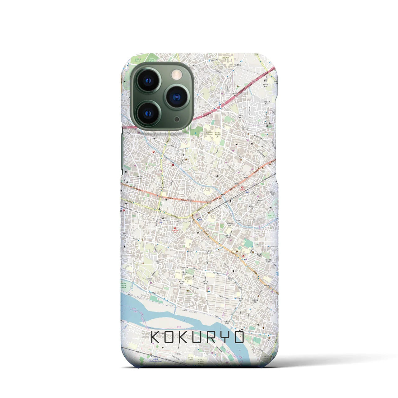 【国領(東京都)】地図柄iPhoneケース(バックカバータイプ)