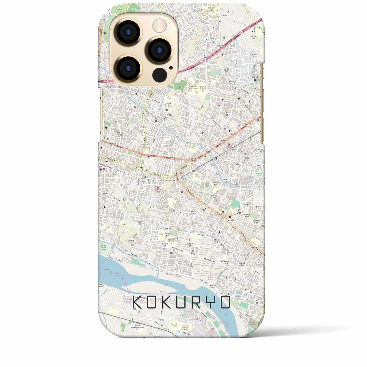 【国領(東京都)】地図柄iPhoneケース(バックカバータイプ)