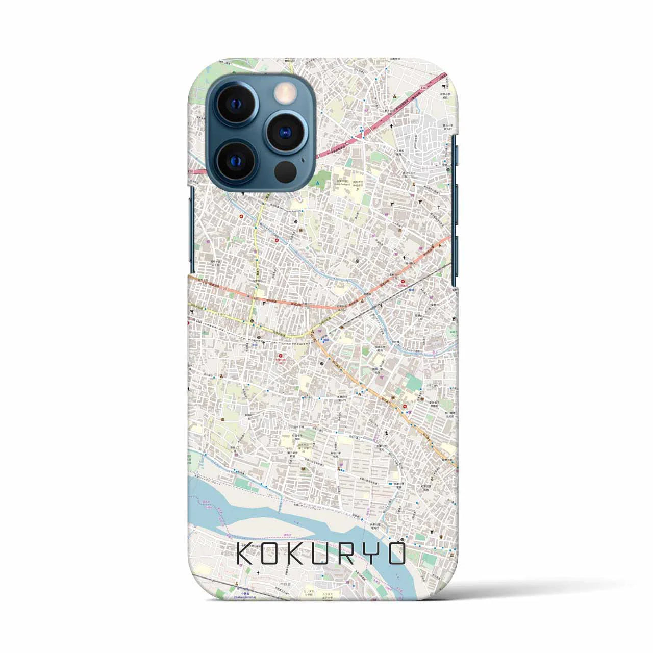 【国領(東京都)】地図柄iPhoneケース(バックカバータイプ)