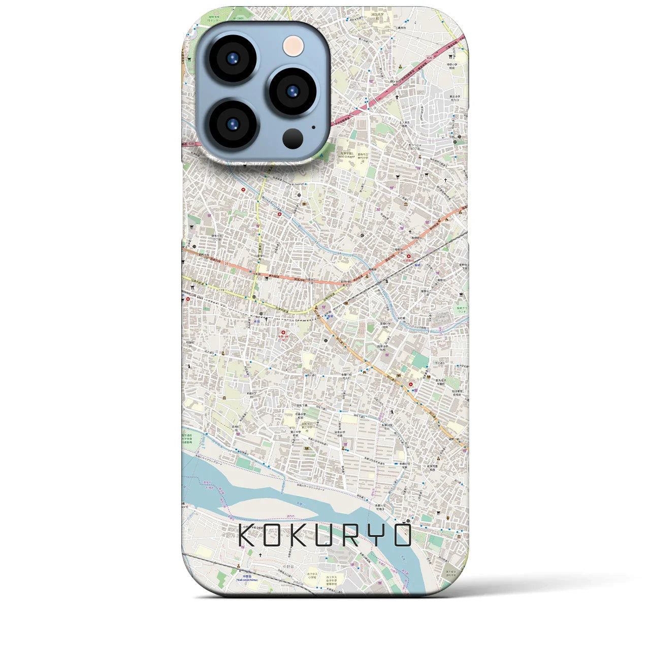 【国領(東京都)】地図柄iPhoneケース(バックカバータイプ)