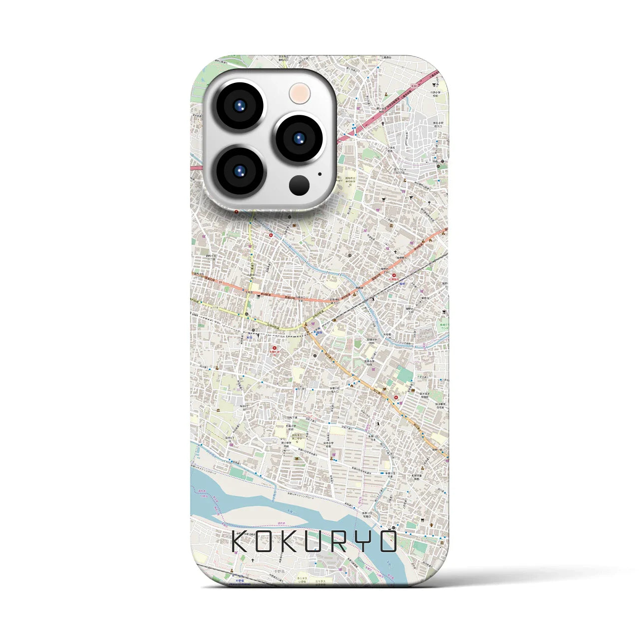 【国領(東京都)】地図柄iPhoneケース(バックカバータイプ)