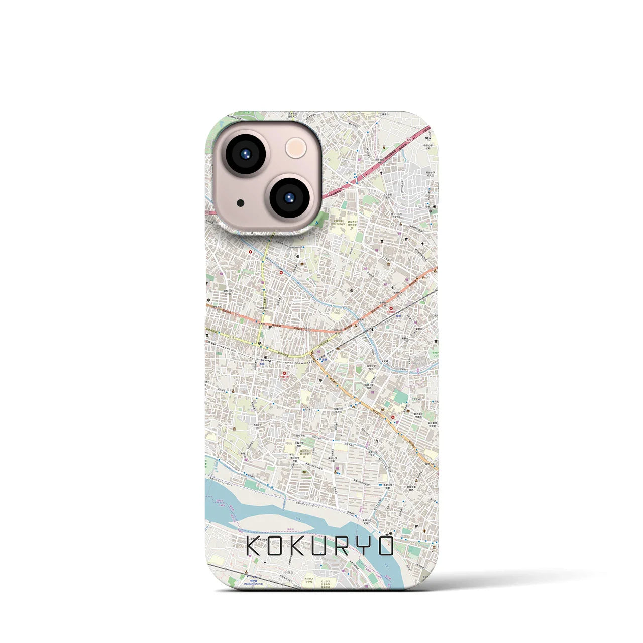 【国領(東京都)】地図柄iPhoneケース(バックカバータイプ)