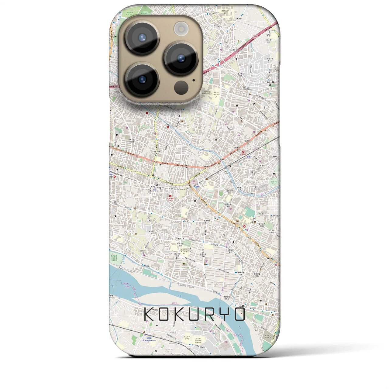 【国領(東京都)】地図柄iPhoneケース(バックカバータイプ)