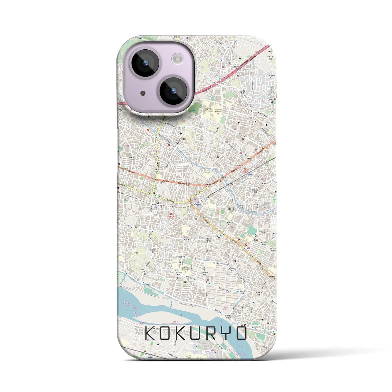 【国領(東京都)】地図柄iPhoneケース(バックカバータイプ)