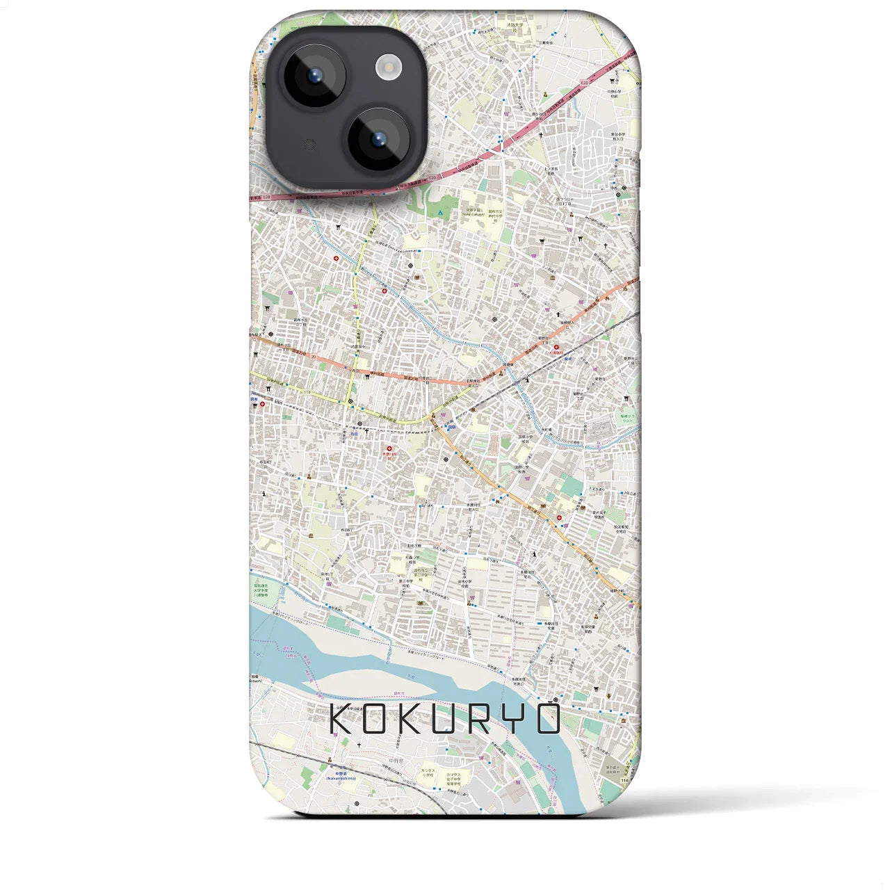 【国領(東京都)】地図柄iPhoneケース(バックカバータイプ)