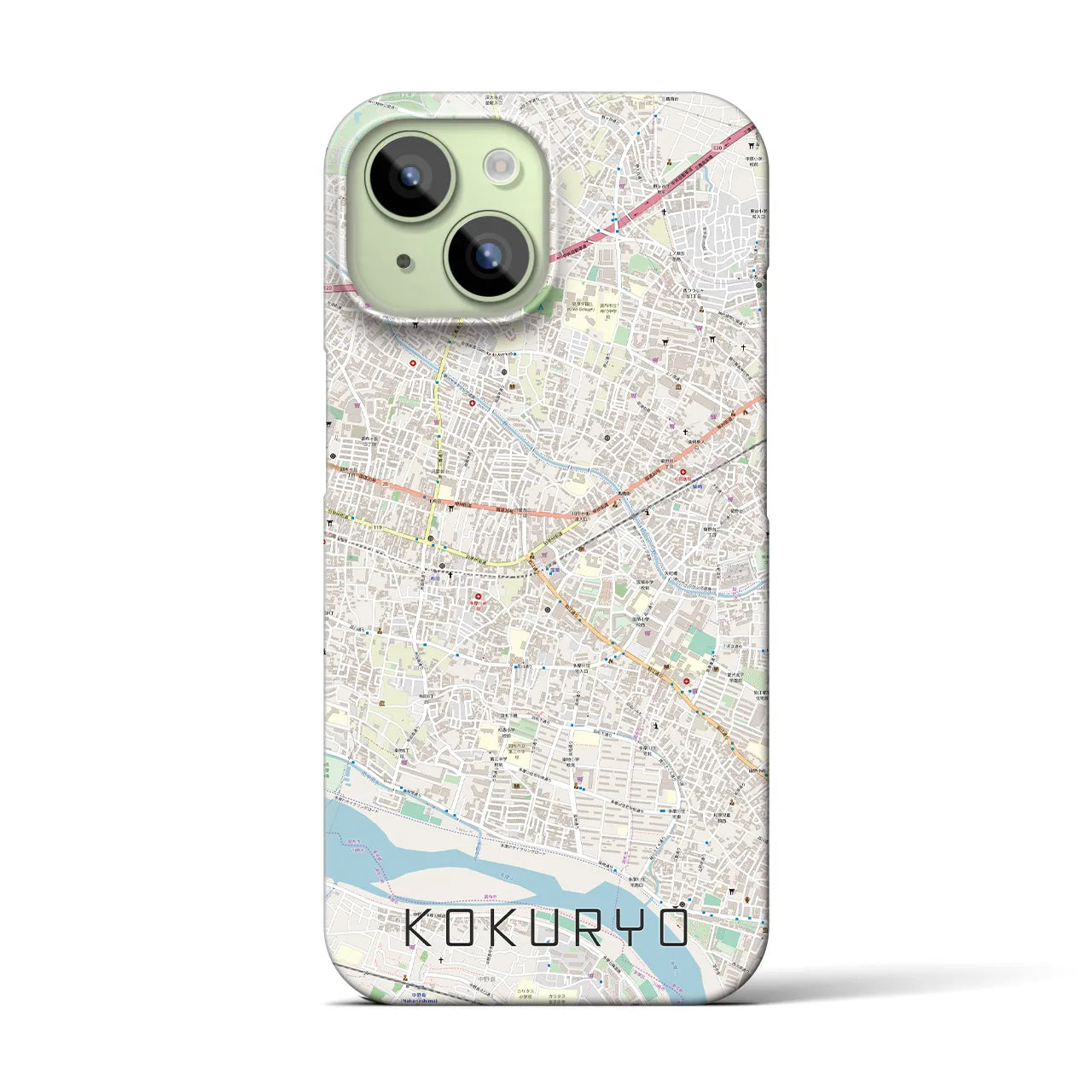 【国領(東京都)】地図柄iPhoneケース(バックカバータイプ)