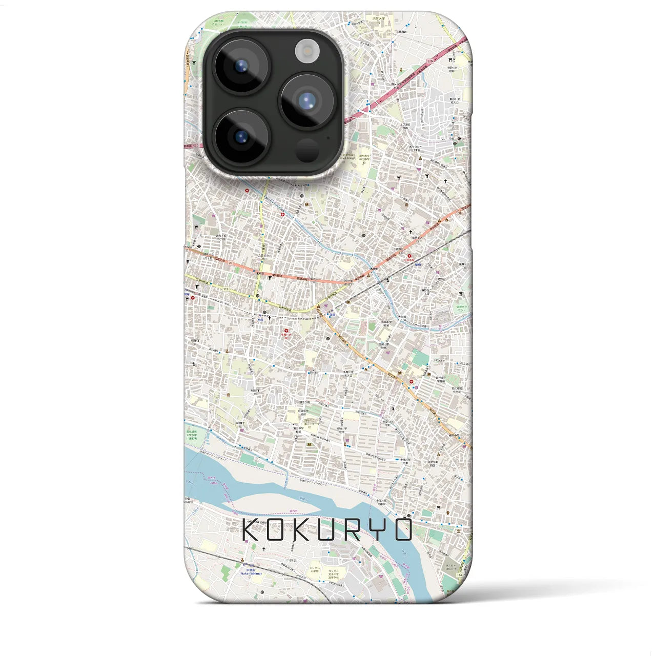 【国領(東京都)】地図柄iPhoneケース(バックカバータイプ)