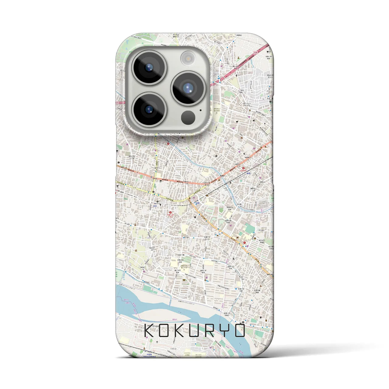 【国領(東京都)】地図柄iPhoneケース(バックカバータイプ)