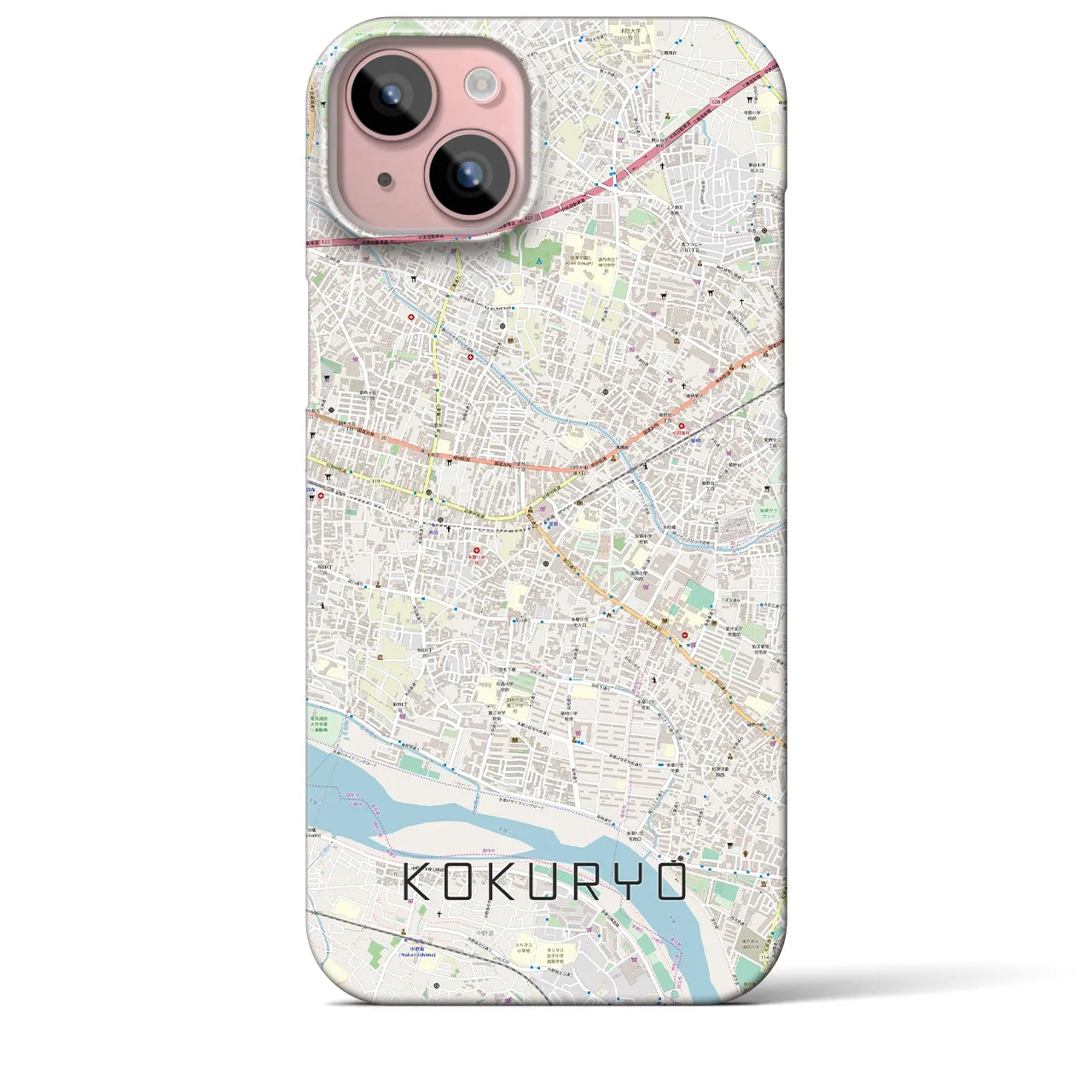 【国領(東京都)】地図柄iPhoneケース(バックカバータイプ)