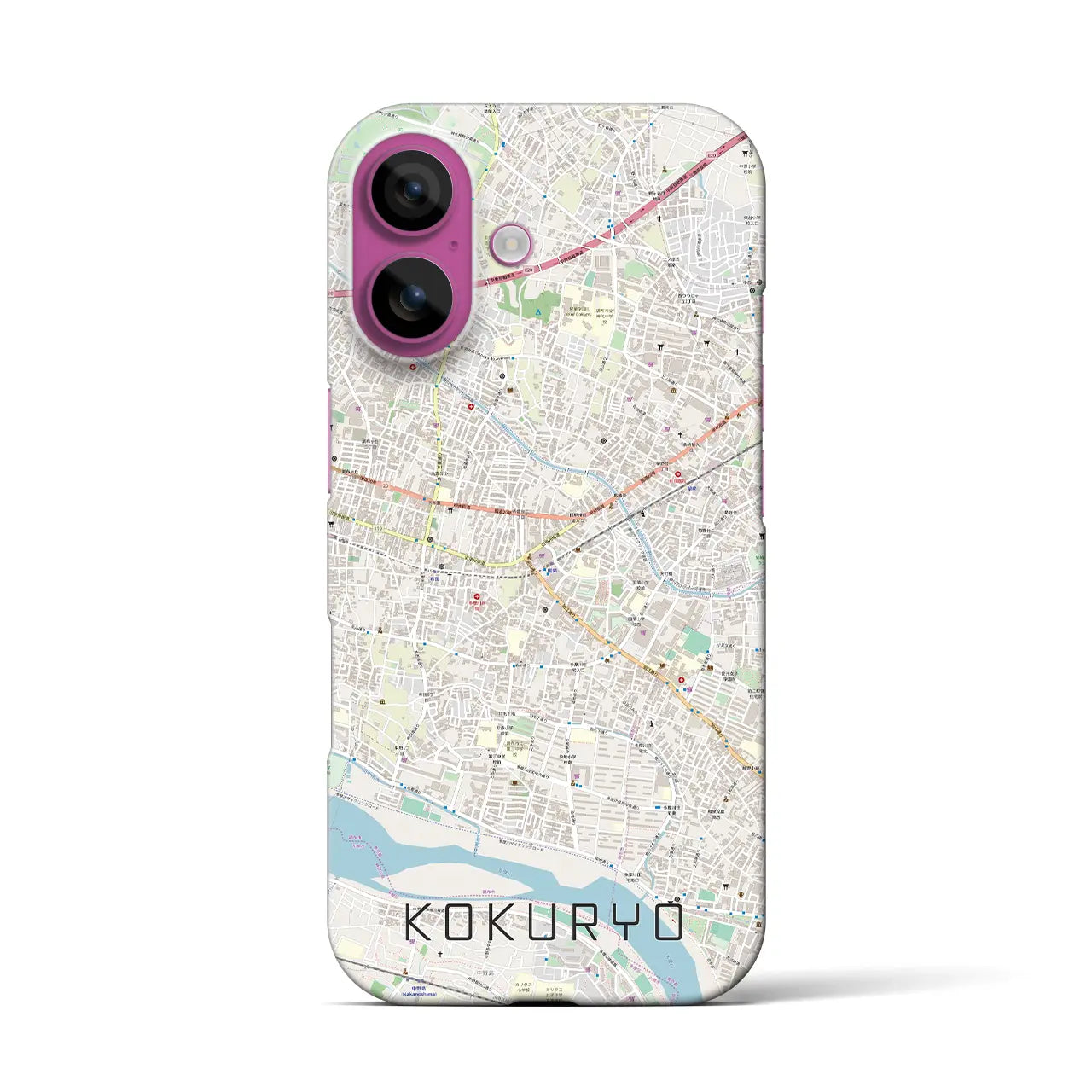 【国領(東京都)】地図柄iPhoneケース(バックカバータイプ)