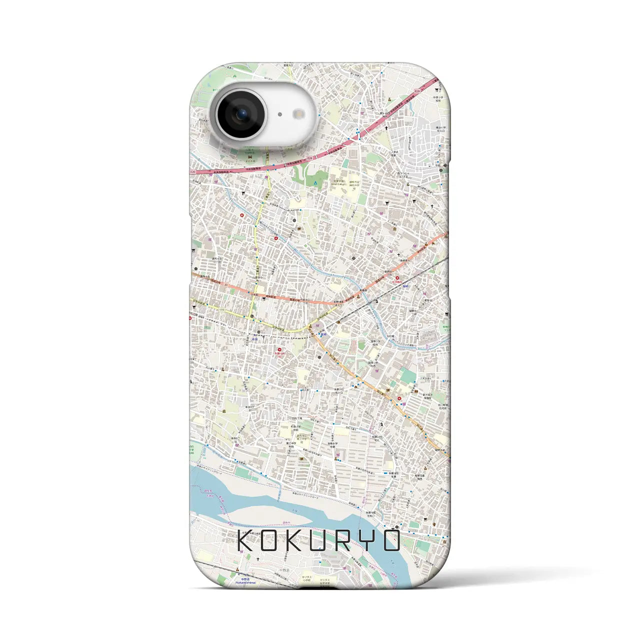【国領(東京都)】地図柄iPhoneケース(バックカバータイプ)