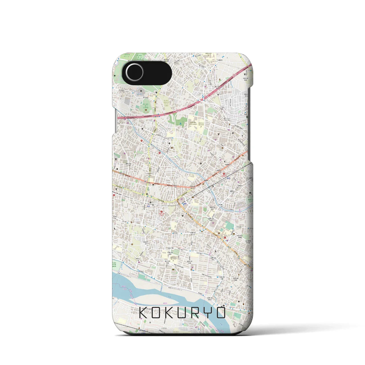 【国領(東京都)】地図柄iPhoneケース(バックカバータイプ)
