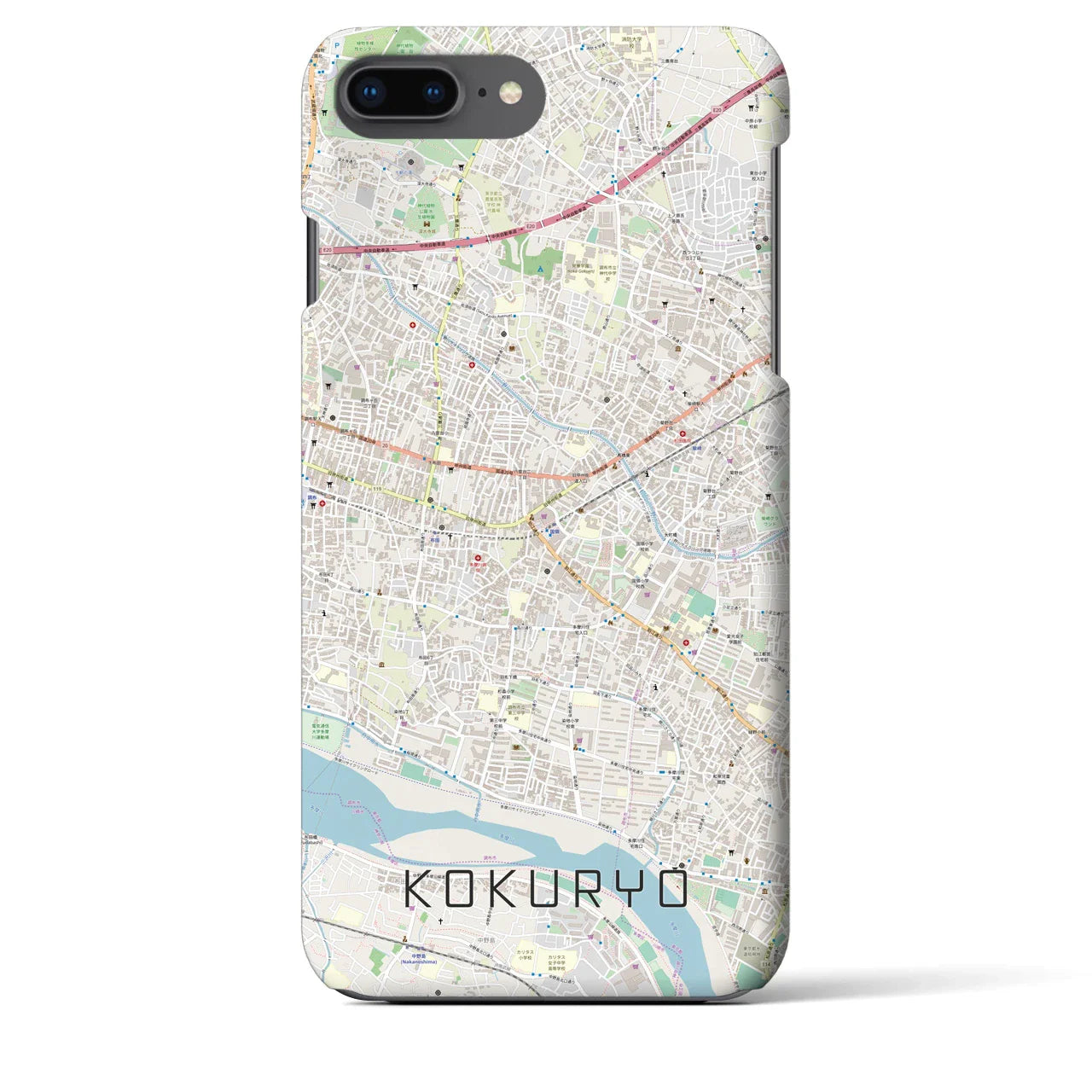 【国領(東京都)】地図柄iPhoneケース(バックカバータイプ)