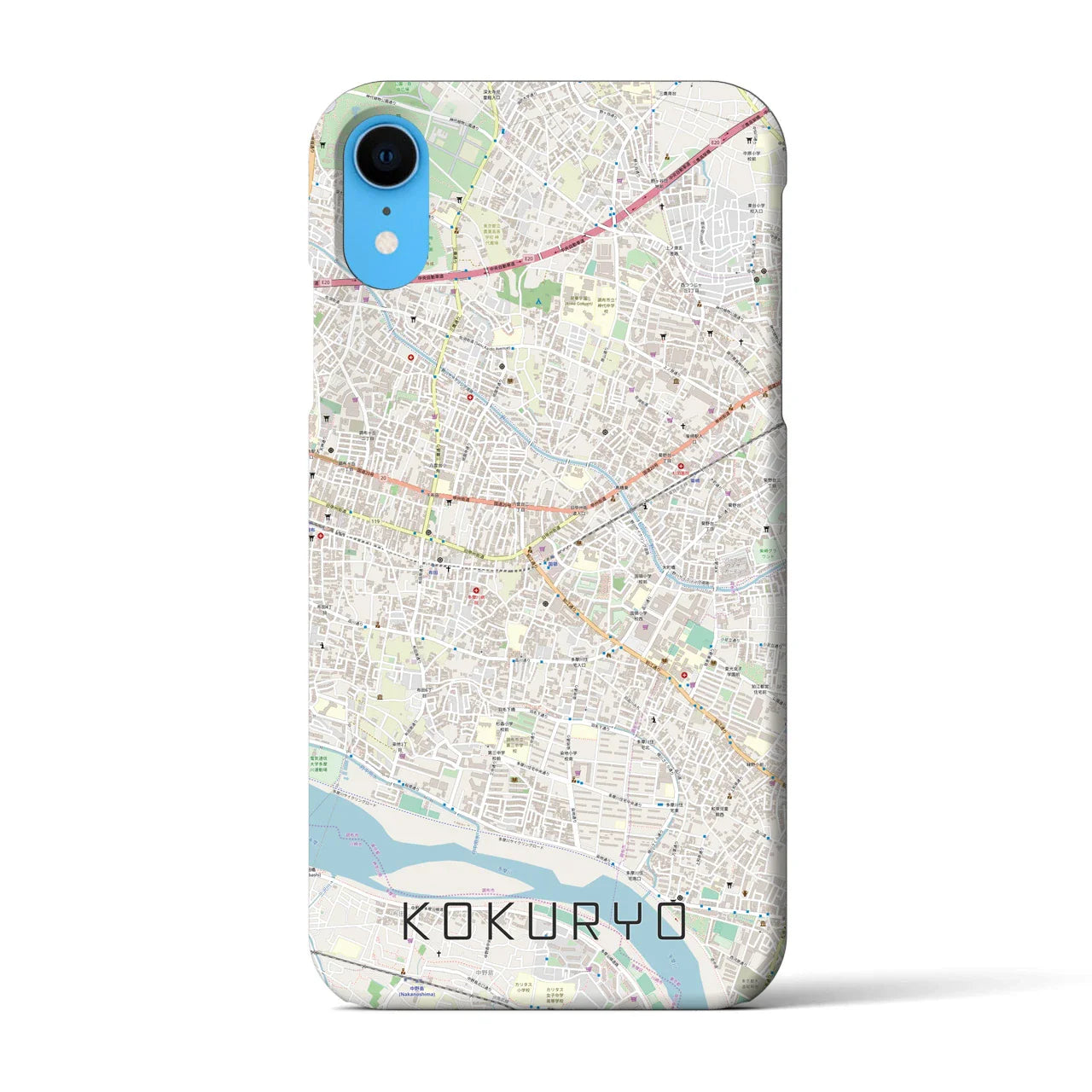 【国領(東京都)】地図柄iPhoneケース(バックカバータイプ)
