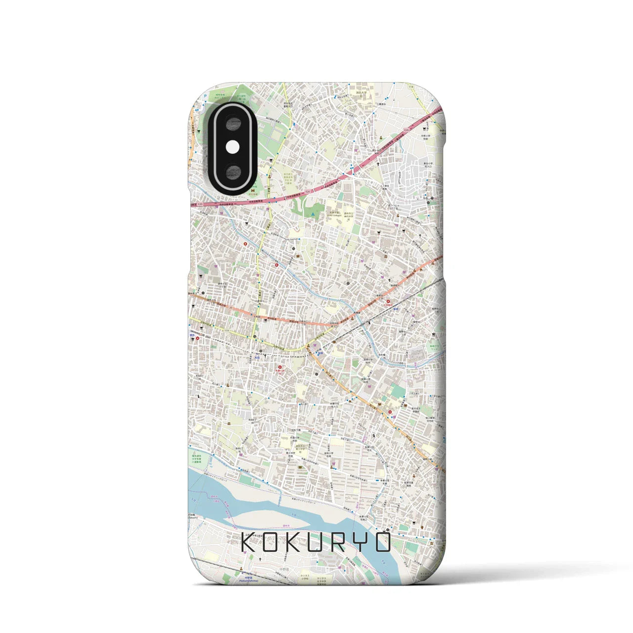 【国領(東京都)】地図柄iPhoneケース(バックカバータイプ)