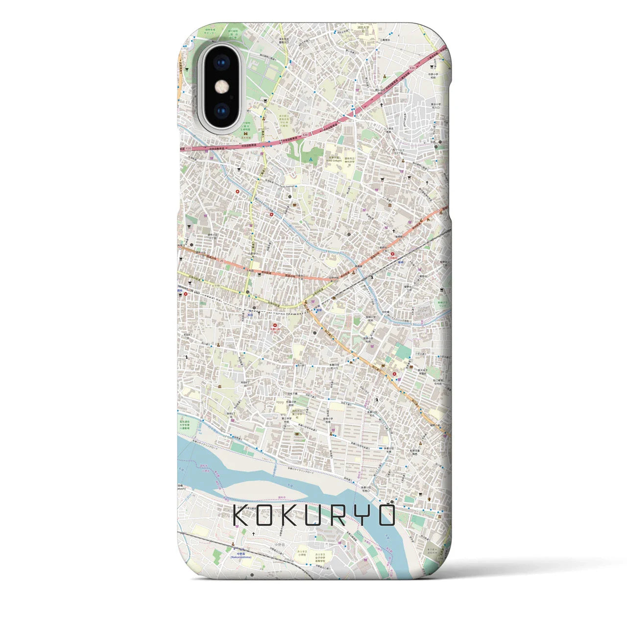 【国領(東京都)】地図柄iPhoneケース(バックカバータイプ)