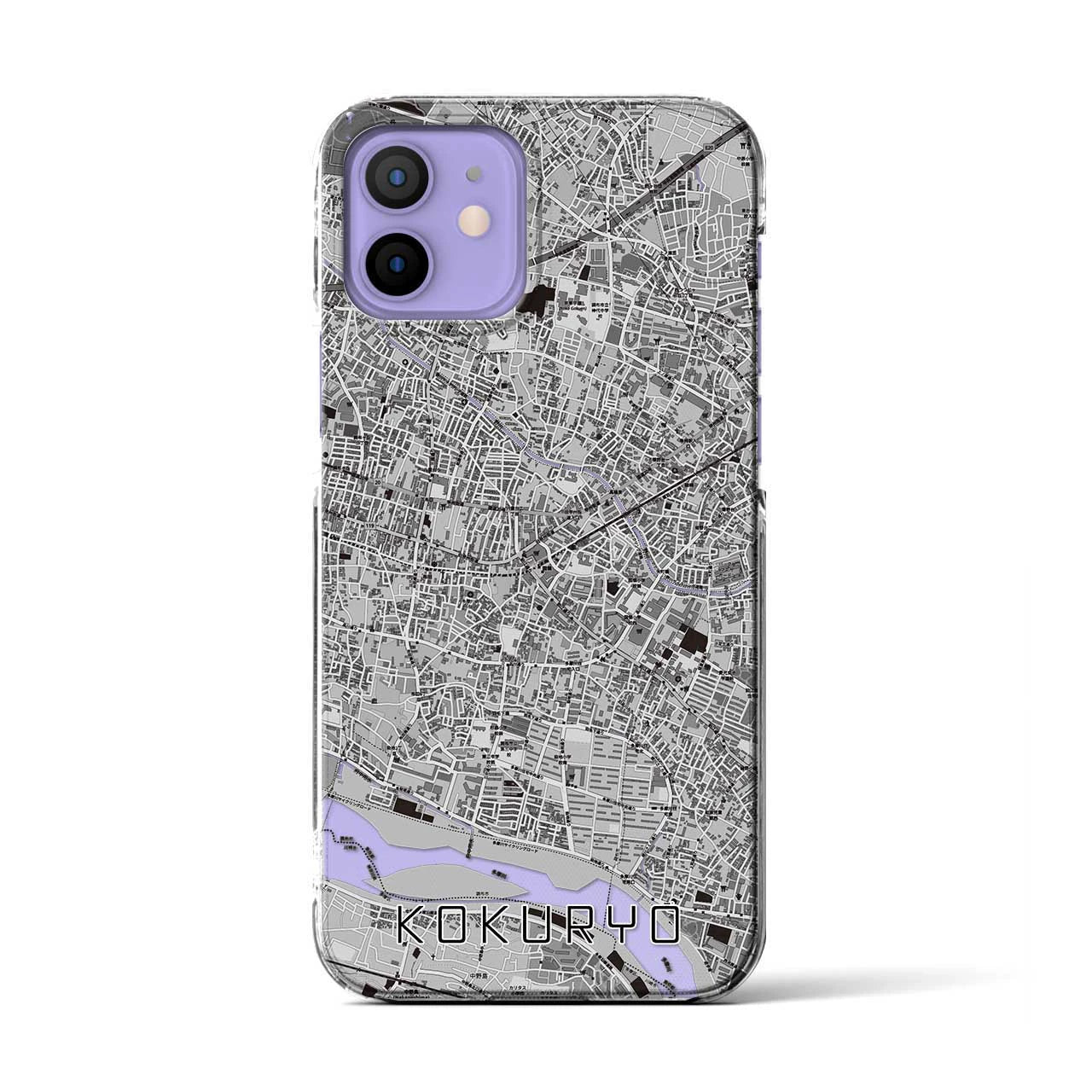 【国領(東京都)】地図柄iPhoneケース(クリアタイプ)