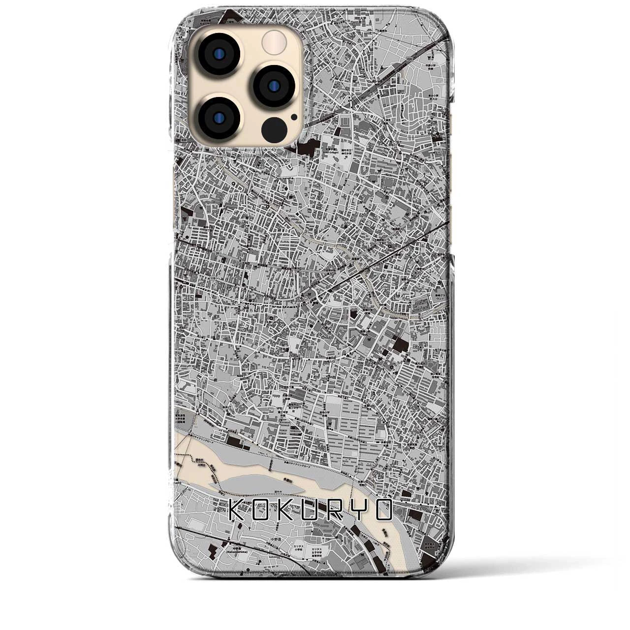 【国領(東京都)】地図柄iPhoneケース(クリアタイプ)