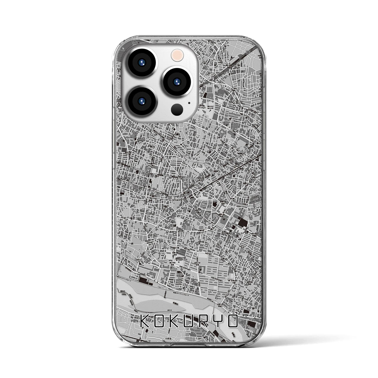 【国領(東京都)】地図柄iPhoneケース(クリアタイプ)