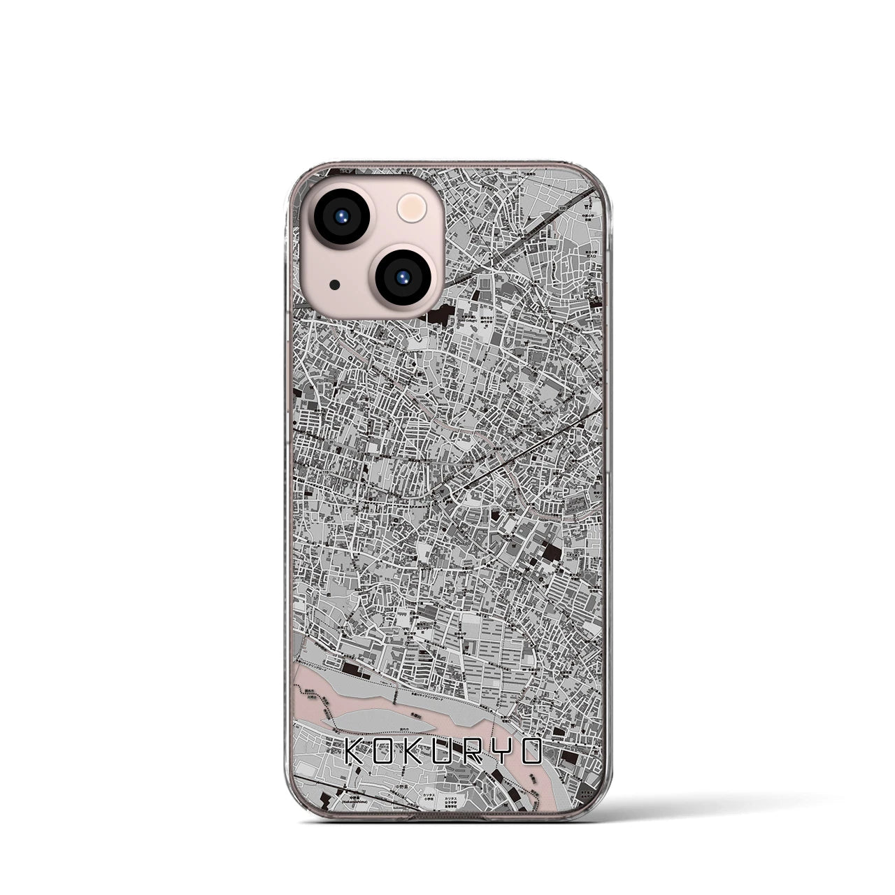 【国領(東京都)】地図柄iPhoneケース(クリアタイプ)