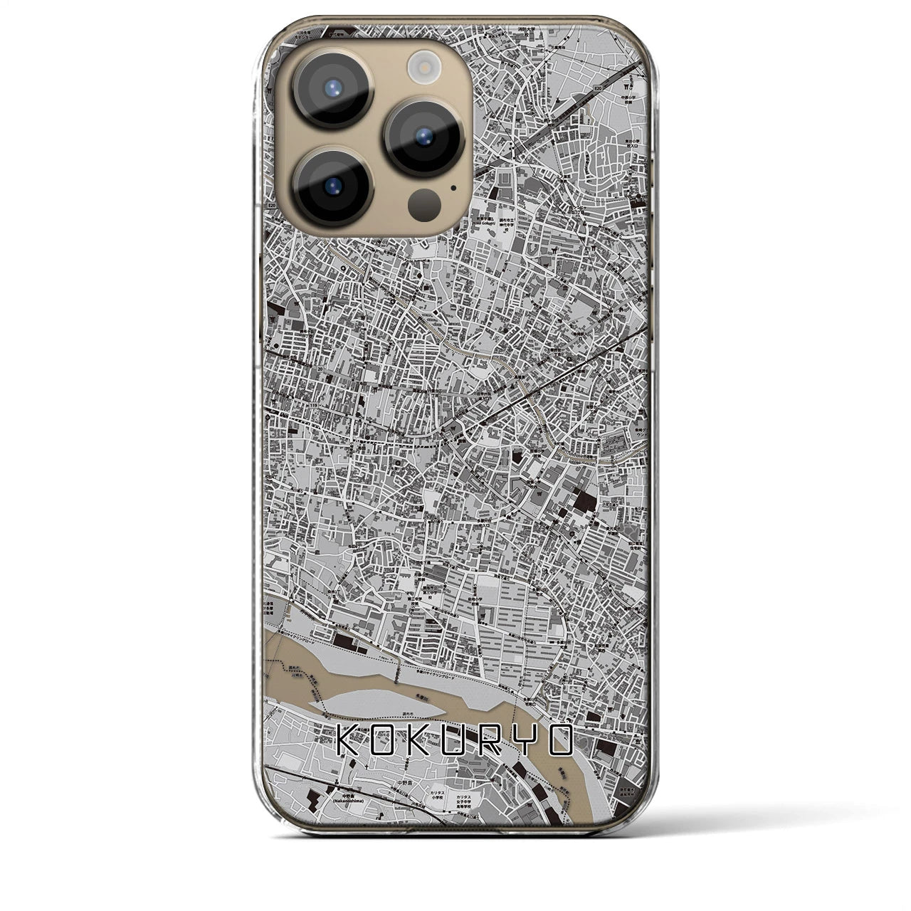 【国領(東京都)】地図柄iPhoneケース(クリアタイプ)