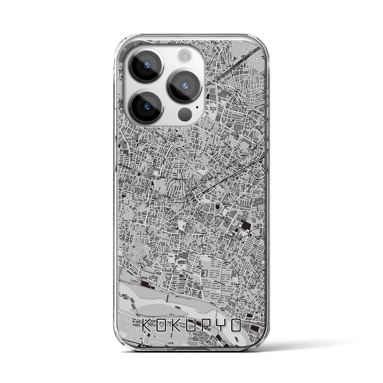 【国領(東京都)】地図柄iPhoneケース(クリアタイプ)