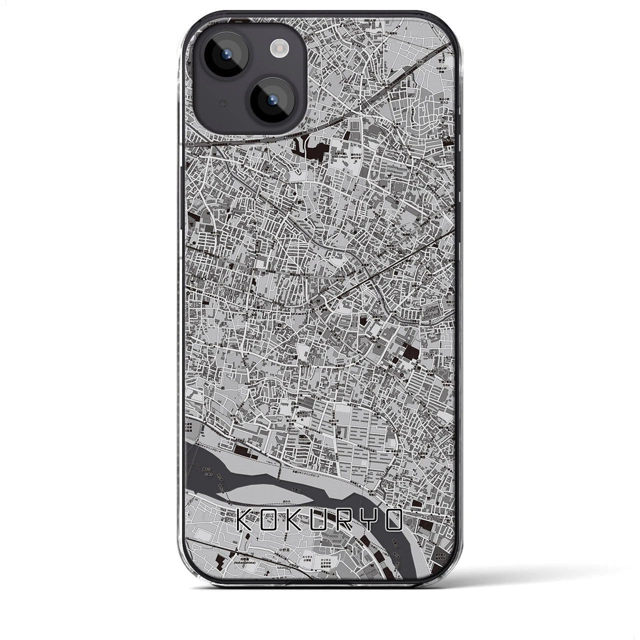 【国領(東京都)】地図柄iPhoneケース(クリアタイプ)