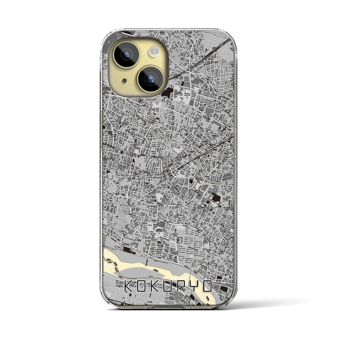 【国領(東京都)】地図柄iPhoneケース(クリアタイプ)